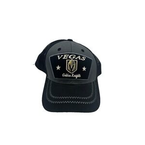 NHL Vegas Golden Knights Girls (7-16) Cap Charcoal Gray Black Cotton Trucker Hat